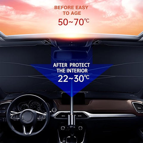 Image of My Zambeel Foldable Car Windshield Sun Umbrella Heat Protection Shield