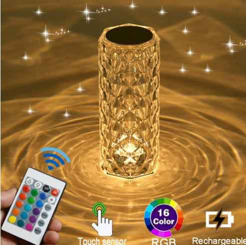 Image of Creative Crystal Diamond Table Lamp