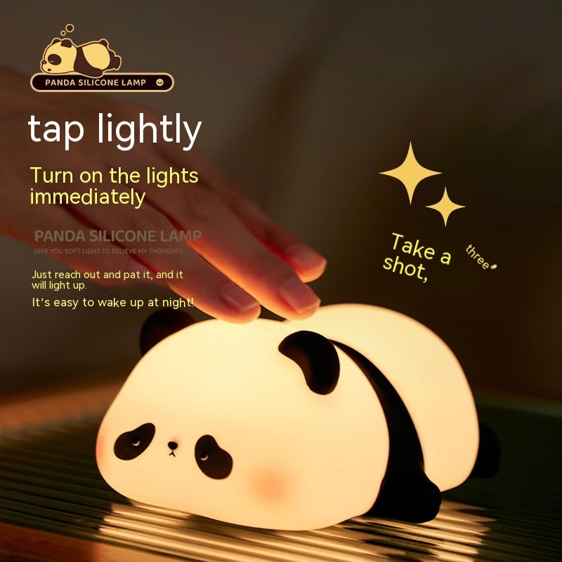 Panda Night Lights For Kids Cute Animal Silicone Timing Rechargeable Lamp Cartoon Panda Bedroom Decoration Kids Boys Girls Gift - TRENDY LOOP