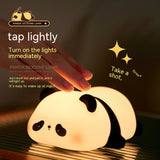 Panda Night Lights For Kids Cute Animal Silicone Timing Rechargeable Lamp Cartoon Panda Bedroom Decoration Kids Boys Girls Gift - TRENDY LOOP