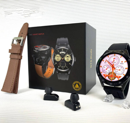 2 In 1 HI-FI Wireless Earphones Men Smart Watch