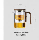 One Click Magnetic Teapot Separation Filtration Glass Tea Pot Wood Handle Tea Water Separation Inner Container Teapot - TRENDY LOOP