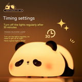 Panda Night Lights For Kids Cute Animal Silicone Timing Rechargeable Lamp Cartoon Panda Bedroom Decoration Kids Boys Girls Gift - TRENDY LOOP