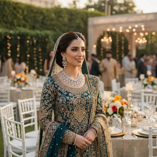 Funky Zarcon Crystal Zarcon Bridal Set New Style Wedding Party Wear.