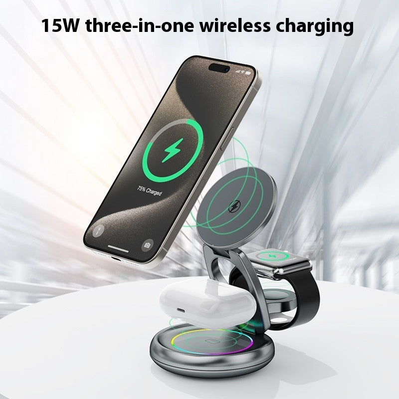 Metal 3 In 1 Wireless Rotatable Charger Bracket - TRENDY LOOP