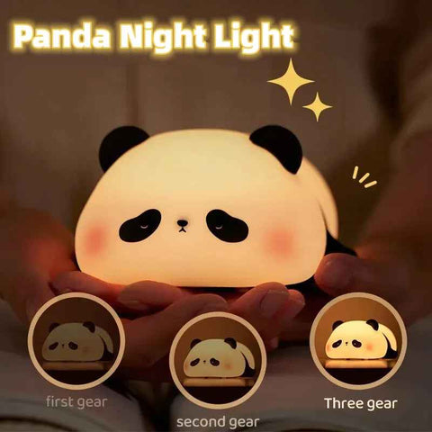 Image of Panda Night Lights For Kids Cute Silicone Lamp