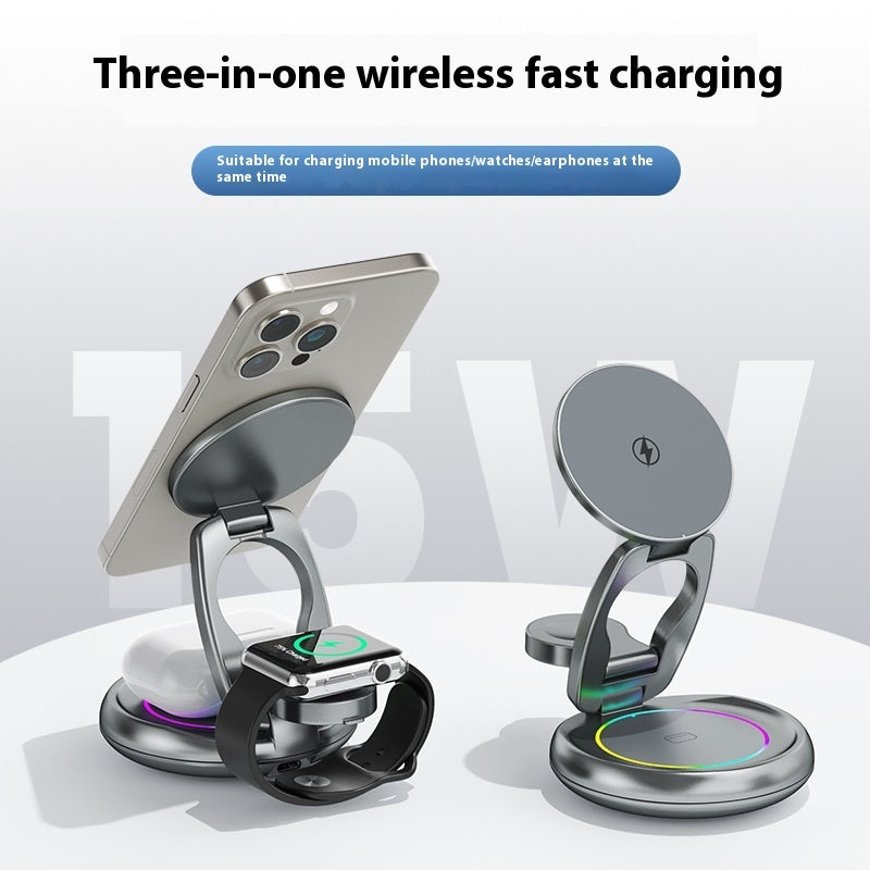 Metal 3 In 1 Wireless Rotatable Charger Bracket - TRENDY LOOP