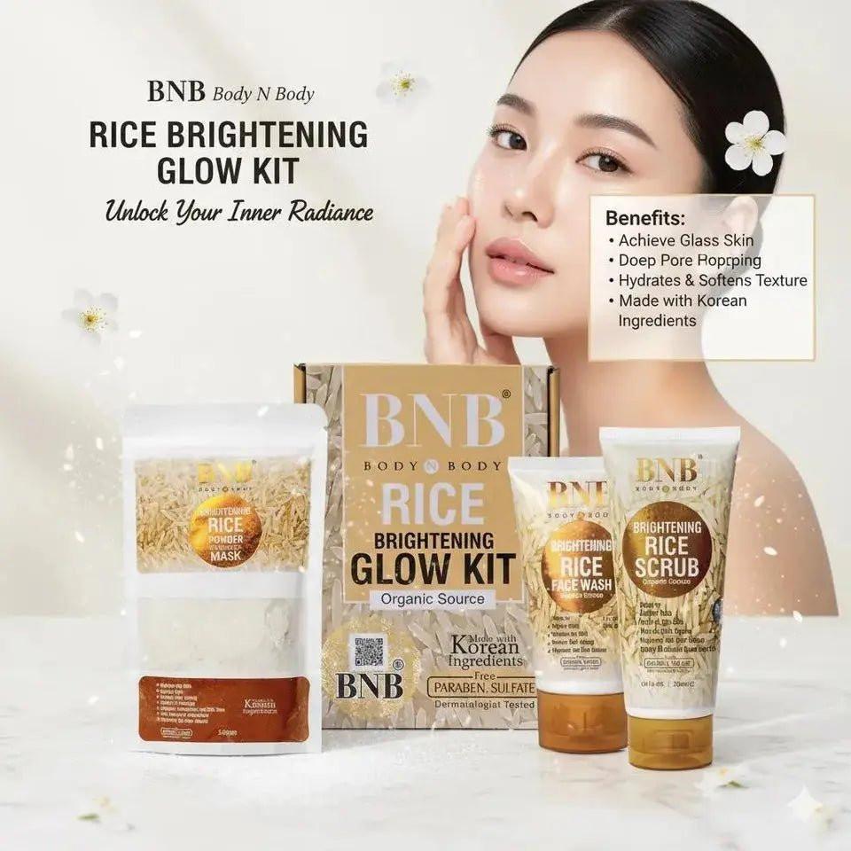 Rice Brightening Glow Kit: 3-in-1 Glass Skin Ritual.