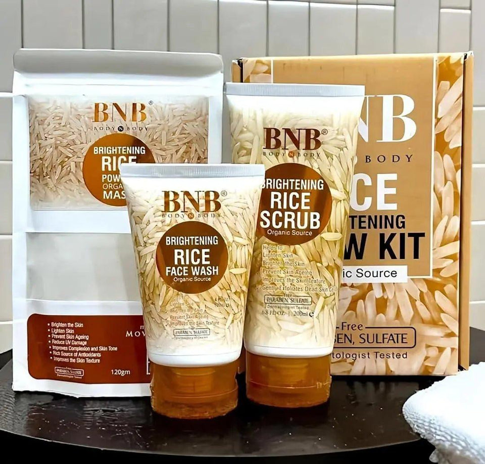 Rice Brightening Glow Kit: 3-in-1 Glass Skin Ritual.